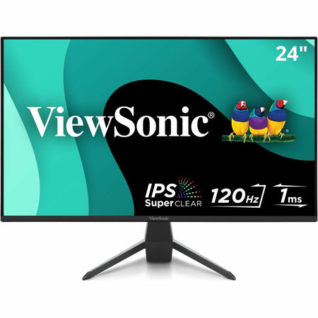 ViewSonic VX2470-MHD 24 Inch 1080p IPS Monitor with 120Hz, 1ms, Variable Refresh Rate, Eye Care, HDMI, VGA and DisplayPort Inputs - VX2470-MHD