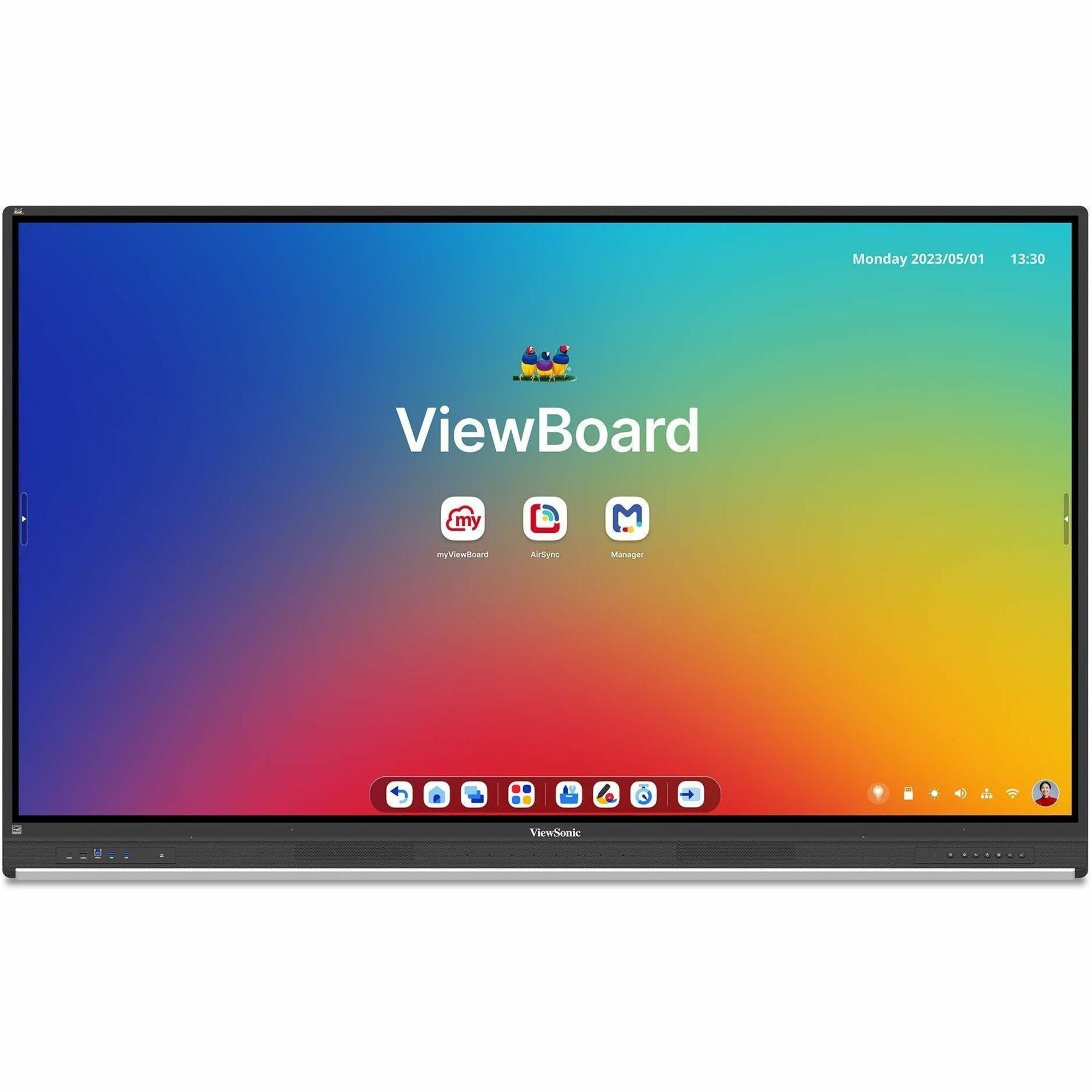 ViewSonic IFP7553-ED-M 75 Inch 4K ViewBoard Interactive Flat Panel Display with Android 14 EDLA, TAA Compliant - IFP7553-ED-M