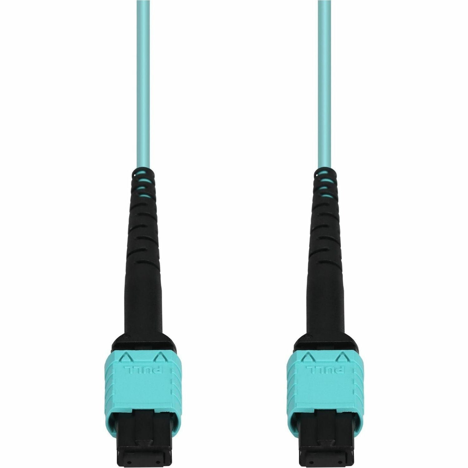 AddOn 2.5m MPO/UPC to MPO/UPC Aqua OM4 OFNR (Riser-Rated) 12-Strand Fiber Patch Cable - ADD-MPOMPO-2-5M5OM4