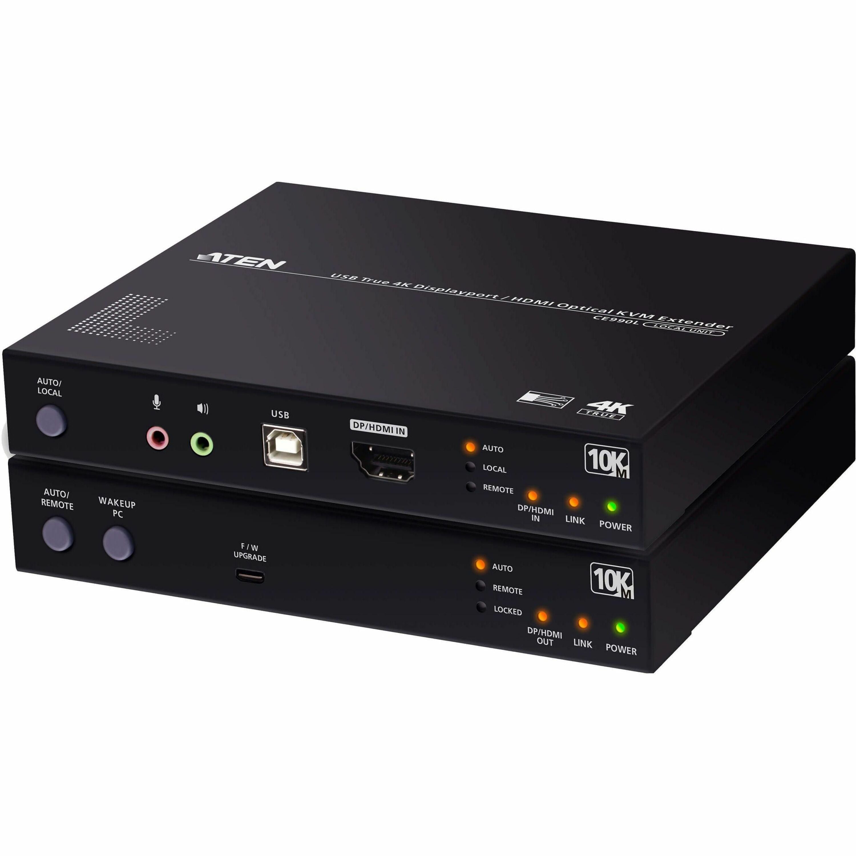 ATEN USB True 4K DisplayPort/HDMI Optical KVM Extender (True 4K @ 10 km) - CE990