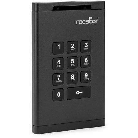 Rocstor DataSecure EX20 4 TB Portable Rugged Solid State Drive - External - Black - TAA Compliant - E76022-B1