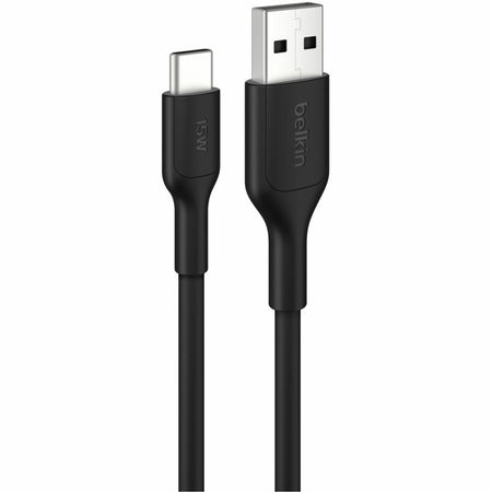 Belkin BoostCharge USB-A to USB-C Cable 15W, 9.8ft/3m, Black - CAB021FQ3MBK