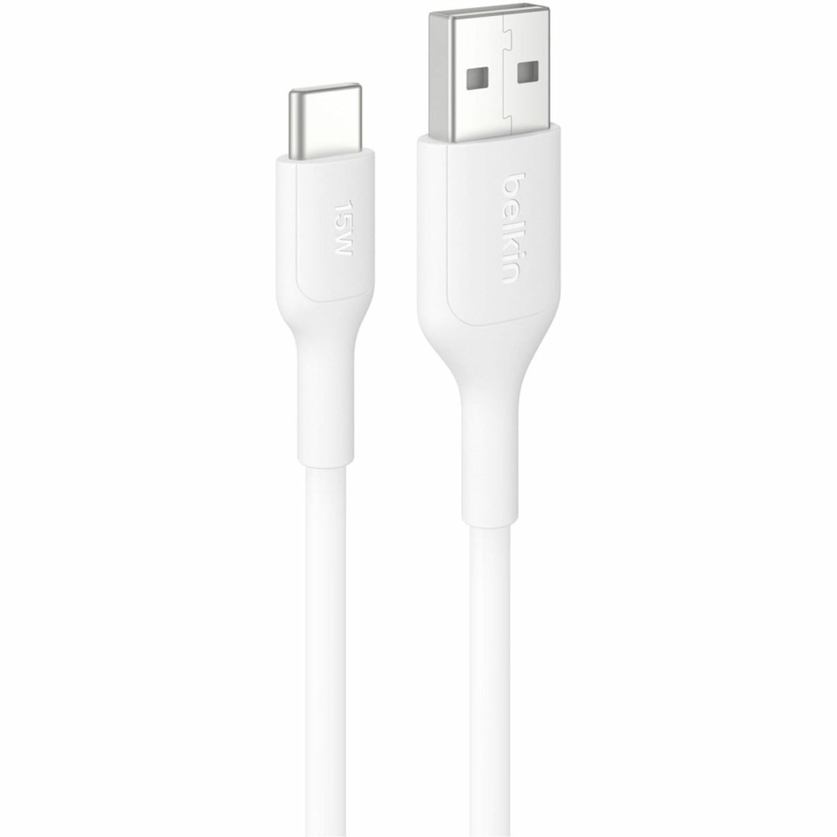 Belkin USB-A to USB-C Cable 15W, 6.6ft/2m, White - CAB021FQ2MWH