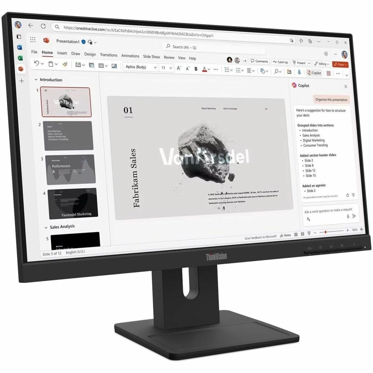 Lenovo ThinkVision E22-40 22" Class Full HD LED Monitor - 16:9 - Raven Black - 64C9MAR6US
