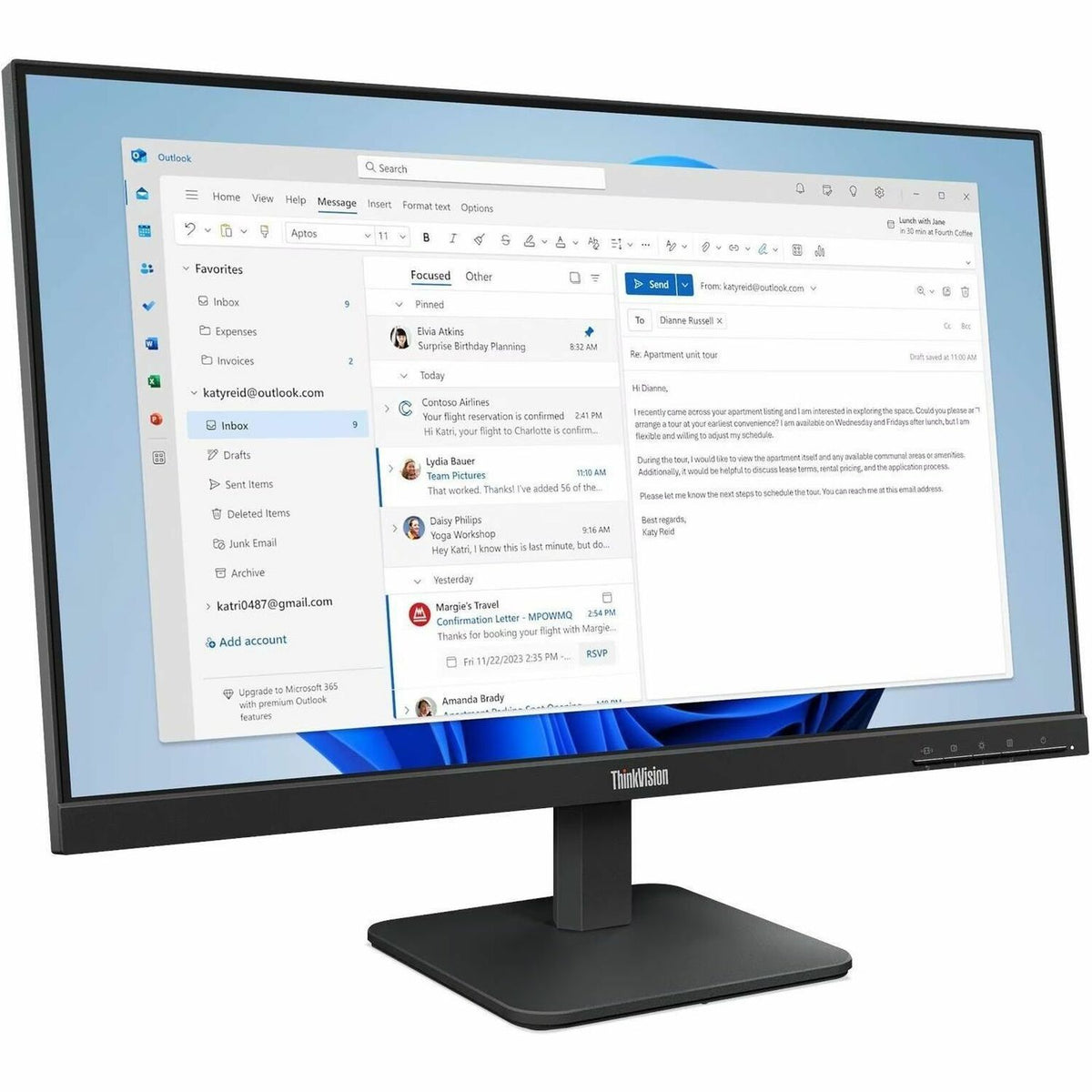 ThinkVision S24-4e 23.8 inch Monitor - 64B5KAT1UZ