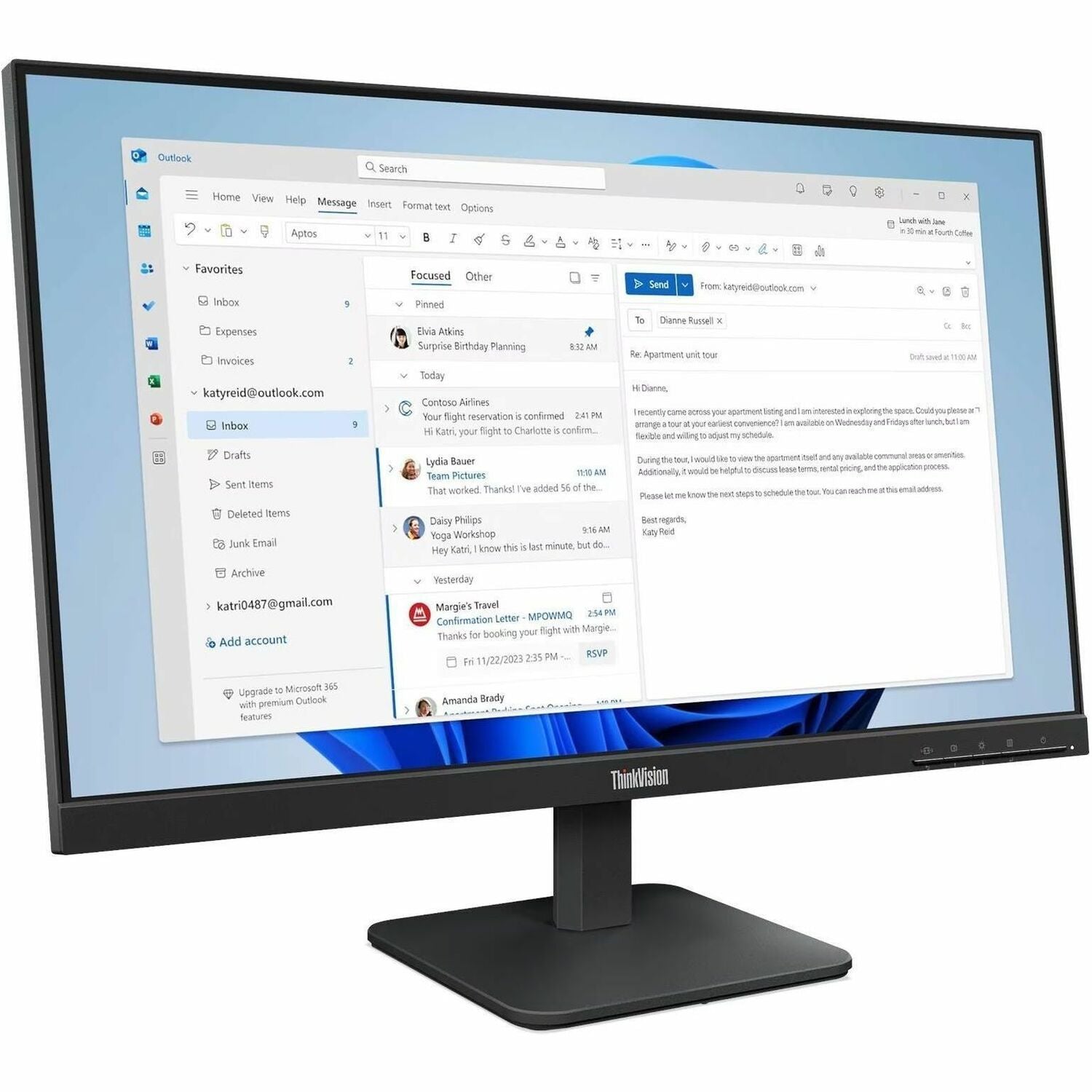 ThinkVision S24-4e 23.8 inch Monitor - 64B5KAT1UZ