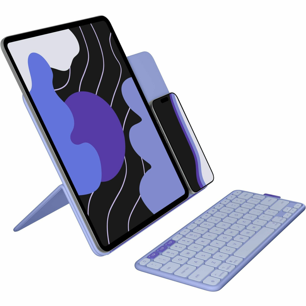 Logitech Flip Folio Keyboard/Cover Case (Folio) for 13" Apple iPad Pro 13 (2024), iPad Air 13 (2024), iPad Air 13 (2025) Tablet - English Keyboard - Lilac - 920-013826