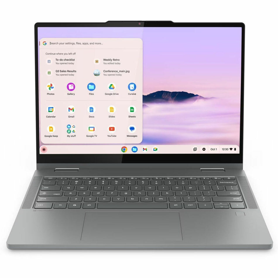Lenovo Chromebook Plus 14IRU10 83LL001VUS 14" Touchscreen Convertible 2 in 1 Chromebook - WUXGA - 60 Hz - Intel Core 5 1st Gen 120U - 8 GB - 128 GB Flash Memory - English Keyboard - Luna Gray - 83LL001VUS