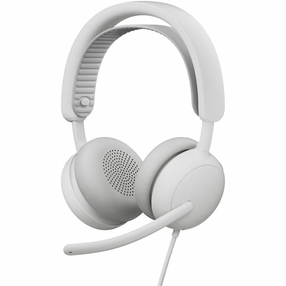 Logitech Zone Wired 2 for Business - Noise-Canceling Headset with Adaptive Hybrid ANC, Microsoft Teams Certified, USB-C with USB-A adapter, Off-white - 981-001610