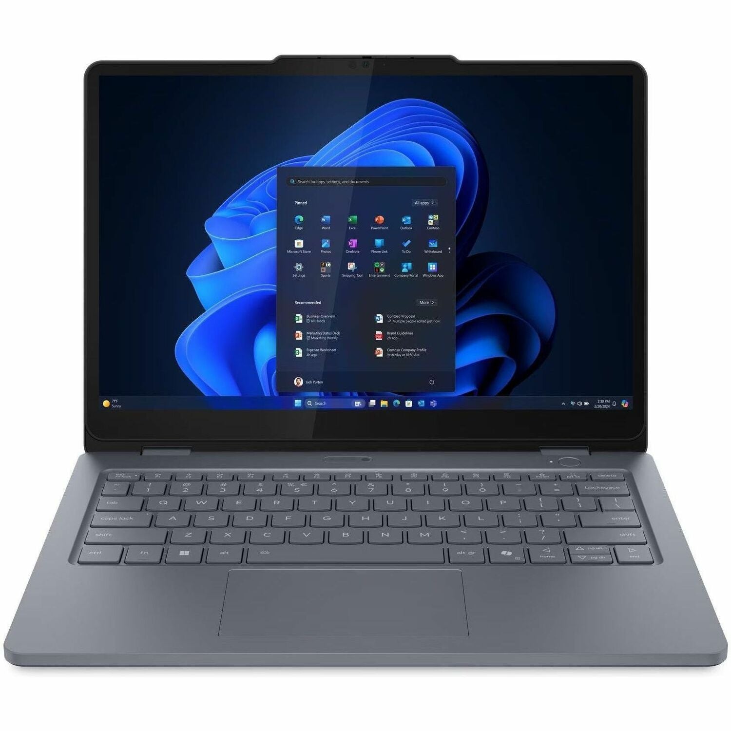 Lenovo 13w Gen 3 83M9000DUS 13.3" Touchscreen Convertible 2 in 1 Notebook - WUXGA - 60 Hz - Intel Core 3 1st Gen 100U - 8 GB - 256 GB SSD - English Keyboard - Luna Gray - 83M9000DUS