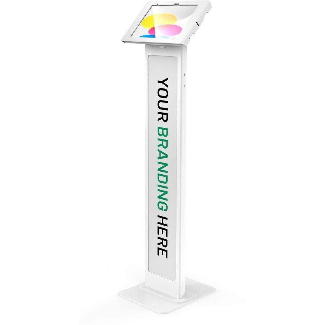 iPad 10th-11th (A16) Gen, Apex Enclosure Brandable Floor Stand White - 140W209APXW