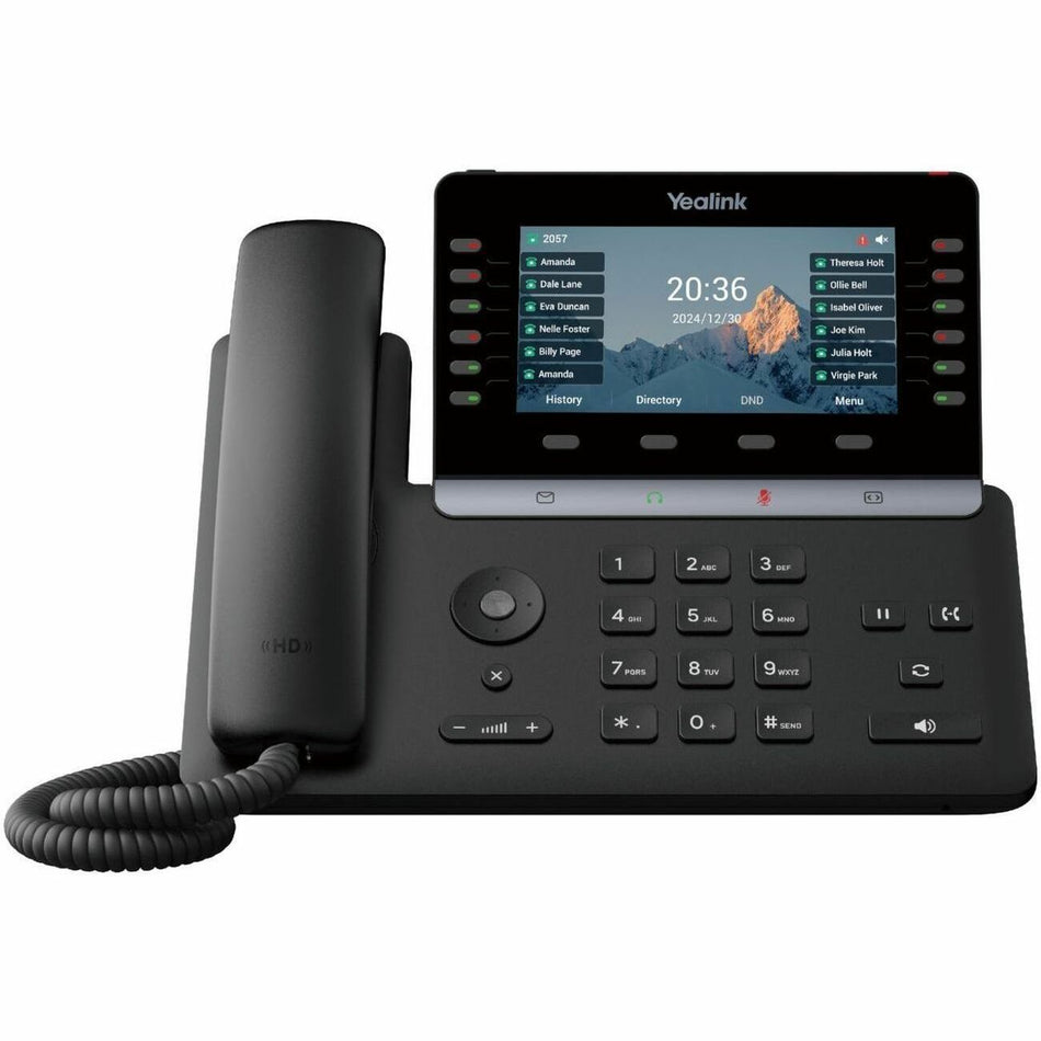 Yealink SIP-T85W IP Phone - Corded - Corded/Cordless - Wi-Fi, Bluetooth, DECT - Wall Mountable, Desktop - Classic Gray - 1301220
