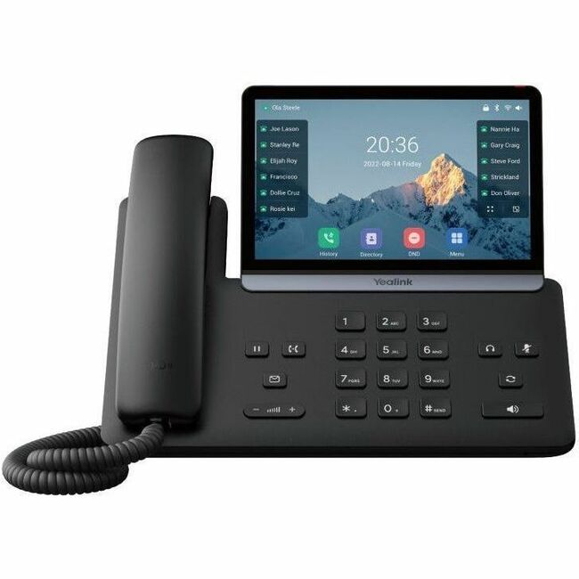 Yealink SIP-T87W IP Phone - Corded - Corded/Cordless - Wi-Fi, Bluetooth, DECT - Wall Mountable, Desktop - Classic Gray - 1301227