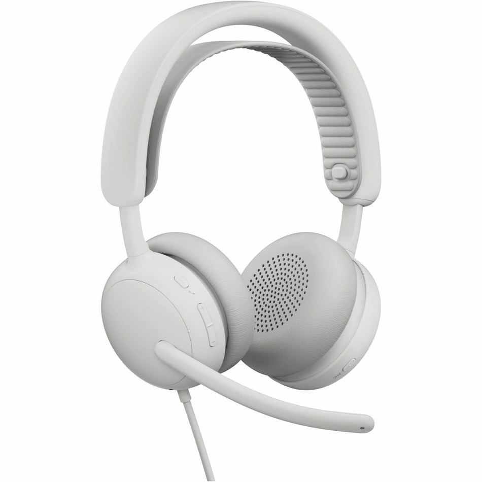 Logitech Zone Wired 2 - Noise-Canceling Headset with Adaptive Hybrid ANC, USB-C with USB-A adapter, Offwhite - 981-001614