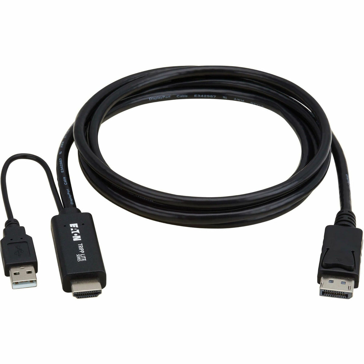 Tripp Lite series HDMI to DisplayPort Active Adapter Cable (M/M) - 4K 60 Hz, USB Power, Black, 2 m - P567-02M-4K6
