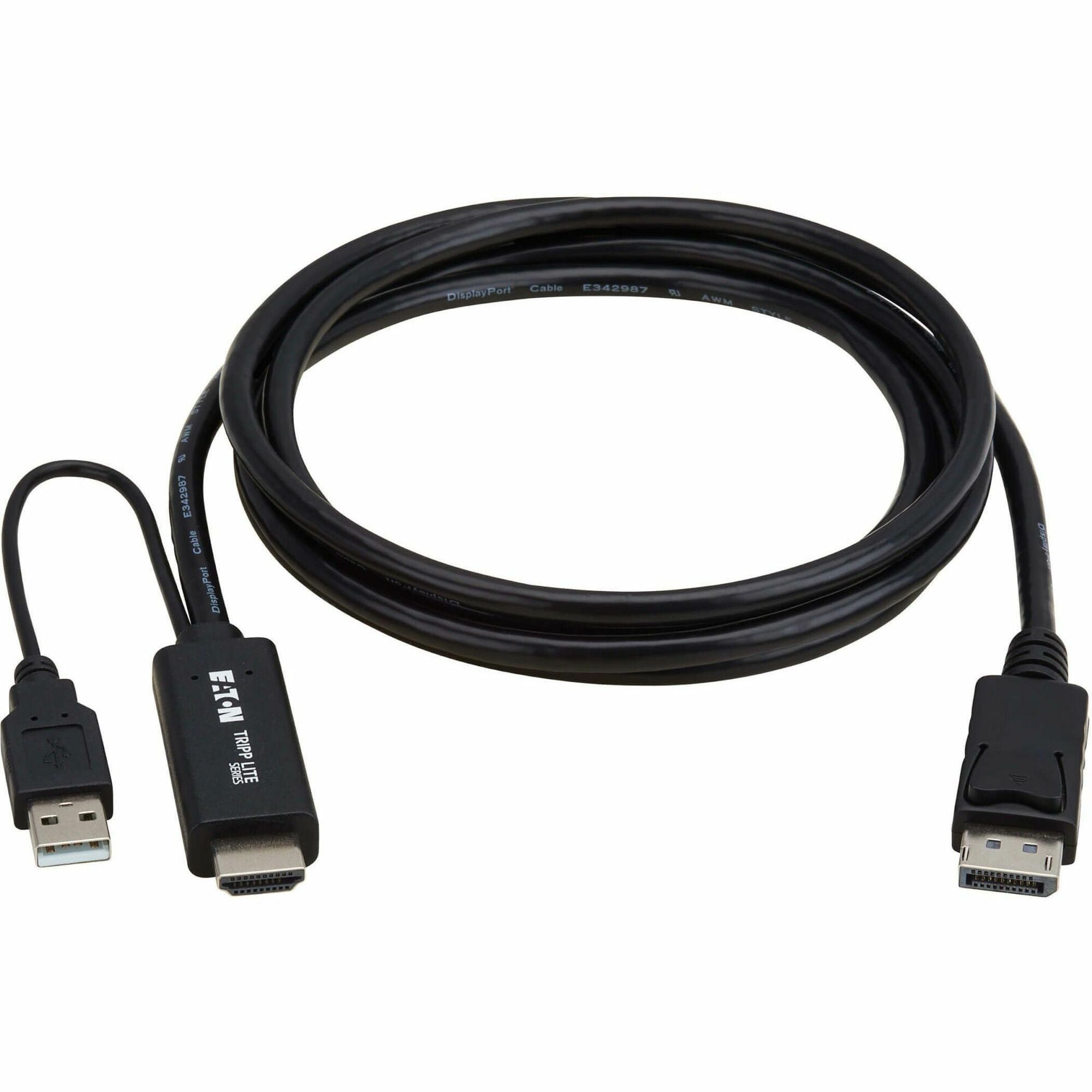 Tripp Lite series HDMI to DisplayPort Active Adapter Cable (M/M) - 4K 60 Hz, USB Power, Black, 2 m - P567-02M-4K6