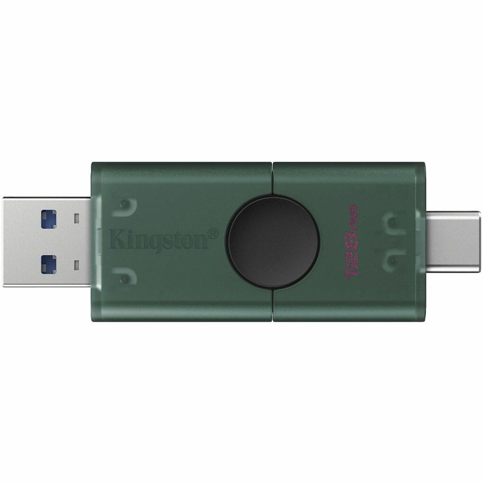 Kingston DataTraveler Duo 128GB USB 3.2 (Type A + Type C) Gen 1 On-The-Go Flash Drive - DTDEG2/128GB