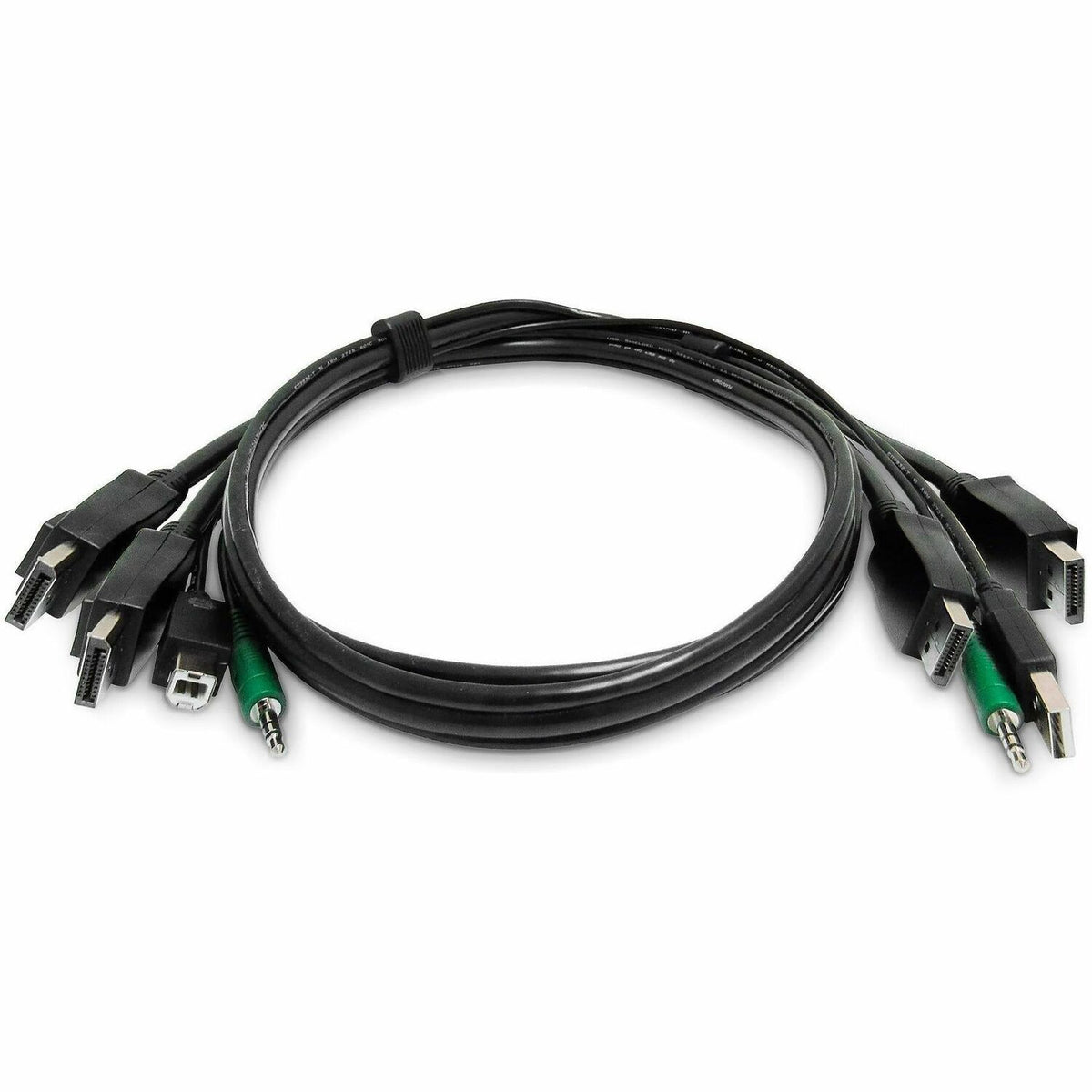 StarTech.com 6ft (1.8m) Dual-DisplayPort KVM Cable, USB 2.0, 3.5mm Audio, Universally Compatible Combo Cable for KVM Switches, TAA - SK2DPMMKVM06-TAA