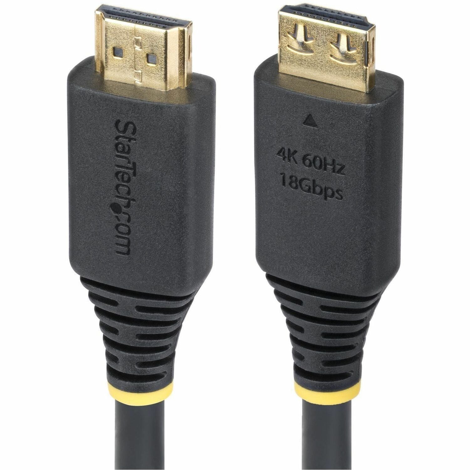 StarTech.com 8ft (2.4m) High Speed HDMI Cable with Gripping Connectors, 4K 60Hz/1440p 144Hz, 18Gbps, UHD HDMI 2.0 Cord, TPE Jacket - HDMI2-CABLE-GRIP-8F