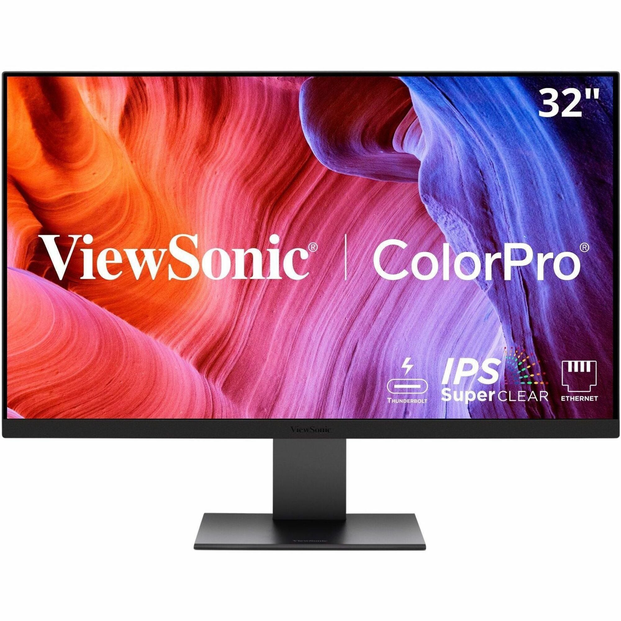 ViewSonic VP3276T-4K 32 Inch 4K UHD IPS Docking Monitor with Thunderbolt 4, Advanced Ergonomics, 100% sRGB Rec 709, Pantone Validated, USB C, HDMI, and DP Daisy Chain for Home and Office - VP3276T-4K