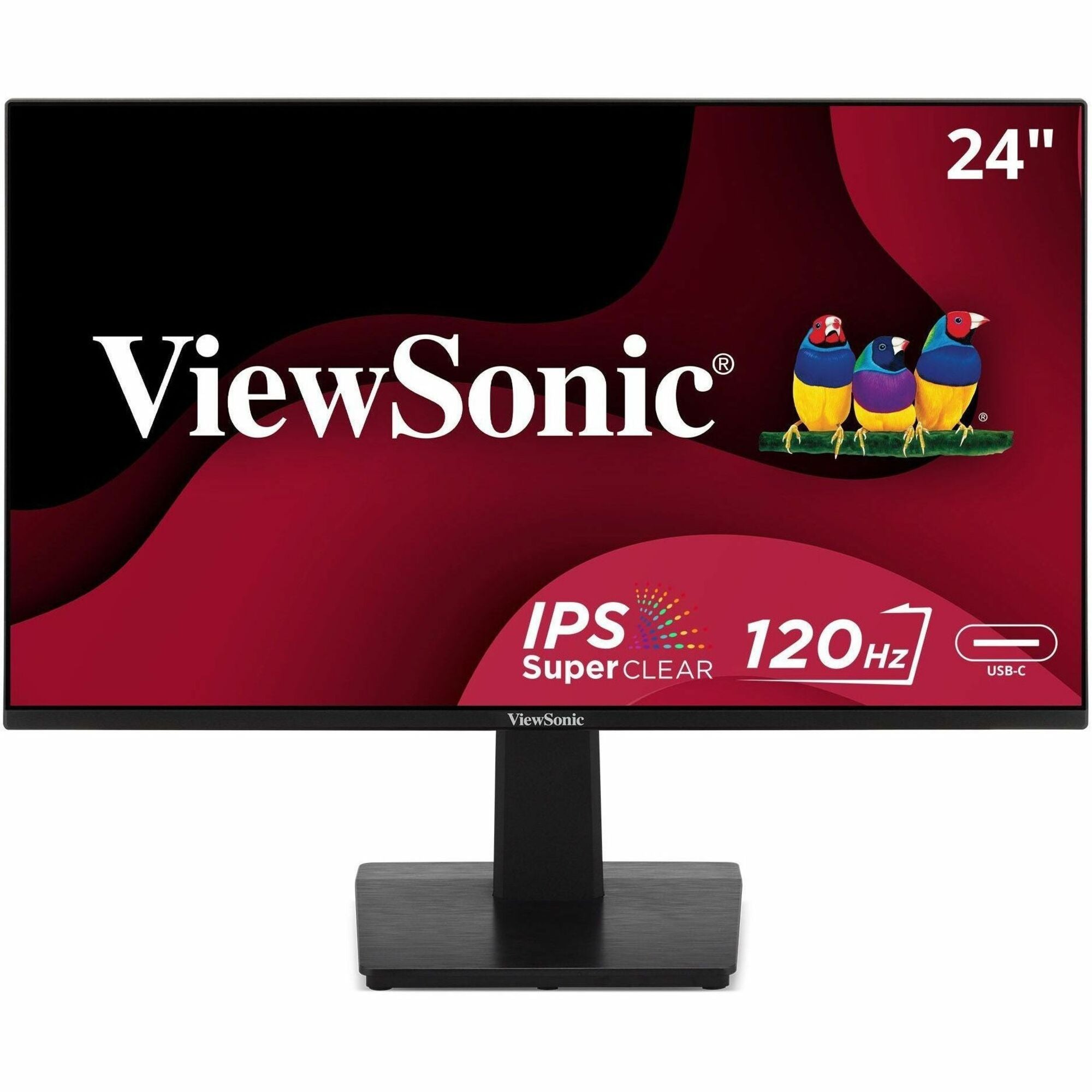 Viewsonic VA2448-MHU 24 Inch Full HD 1080p IPS Monitor with 120Hz, Variable Refresh Rate, Eye Care, HDMI, VGA, and USB C Inputs for Home and Office - VA2448-MHU