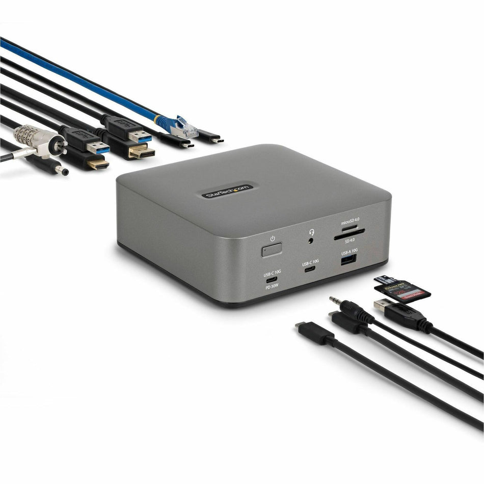 StarTech.com Thunderbolt 5 Docking Station, DP/HDMI, Triple Monitor Dock up to 4K 144Hz or Dual 8K 60Hz, 5x USB Ports/140W Laptop Charging - 215N-TB5USB4DOCK