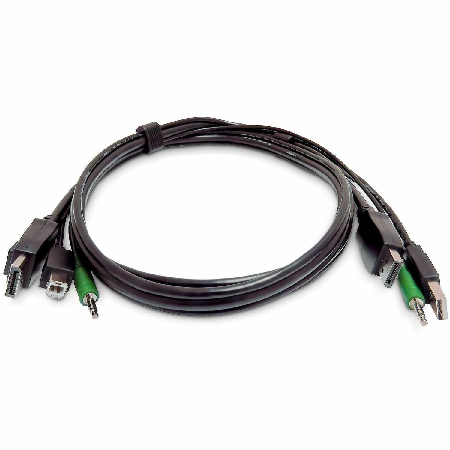 StarTech.com 10ft (3m) Dual-DisplayPort KVM Cable, USB 2.0, 3.5mm Audio, Universally Compatible Combo Cable for KVM Switches, TAA - SK2DPMMKVM10-TAA