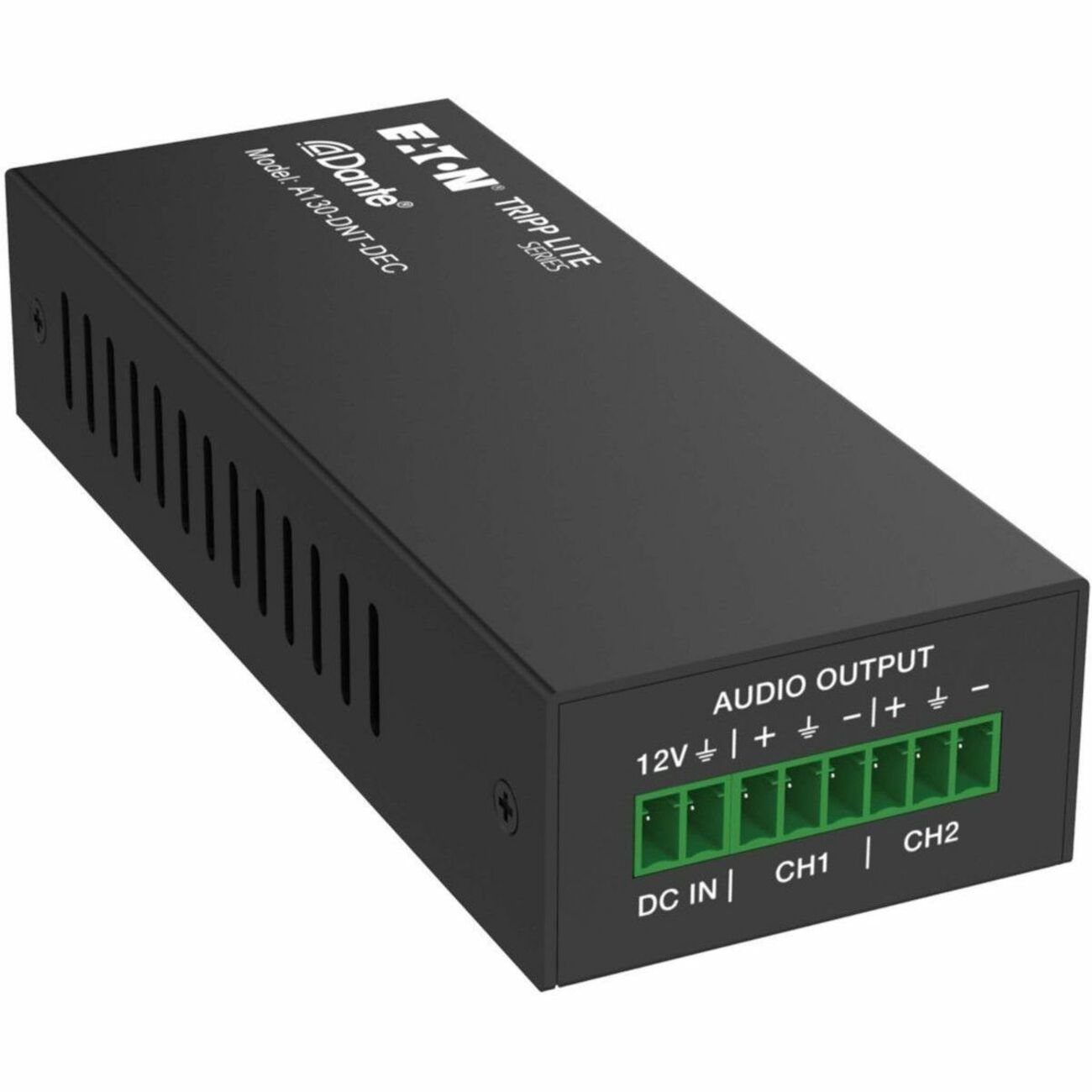 Tripp Lite series A130-DNT-DEC Dante 2-Channel Analog Audio Decoder - A130-DNT-DEC