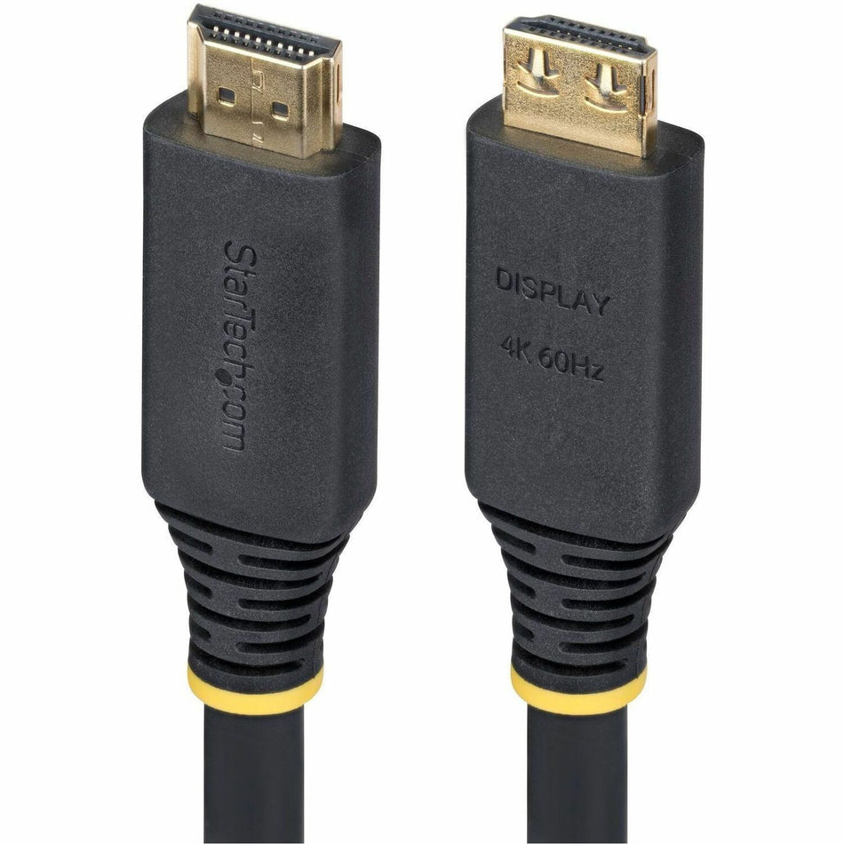 StarTech.com 10m (33ft) Active High Speed HDMI Cable with Gripping Connectors, 4K 60Hz/1440p 144Hz, 18Gbps, HDMI Cord, TPE Jacket - HDMI2-CABLE-GRIP-10M