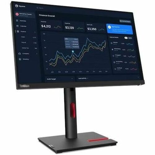 Lenovo ThinkVision T22i-30 22" Class Full HD LED Monitor - 16:9 - Raven Black - 63B0MAT6UZ