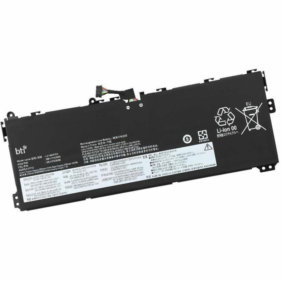 BTI 5B11F53996-BTI 4-CELL 15.44V LI-ION NOTEBOOK BATTERY FOR LENOVO 13W YOGA, 13W YOGA 82S1, 13W YOGA 82S2, 13W YOGA GEN 2, 13W YOGA GEN 2 82YR, 13W YOGA GEN 2 82YS - 5B11F53996-BTI