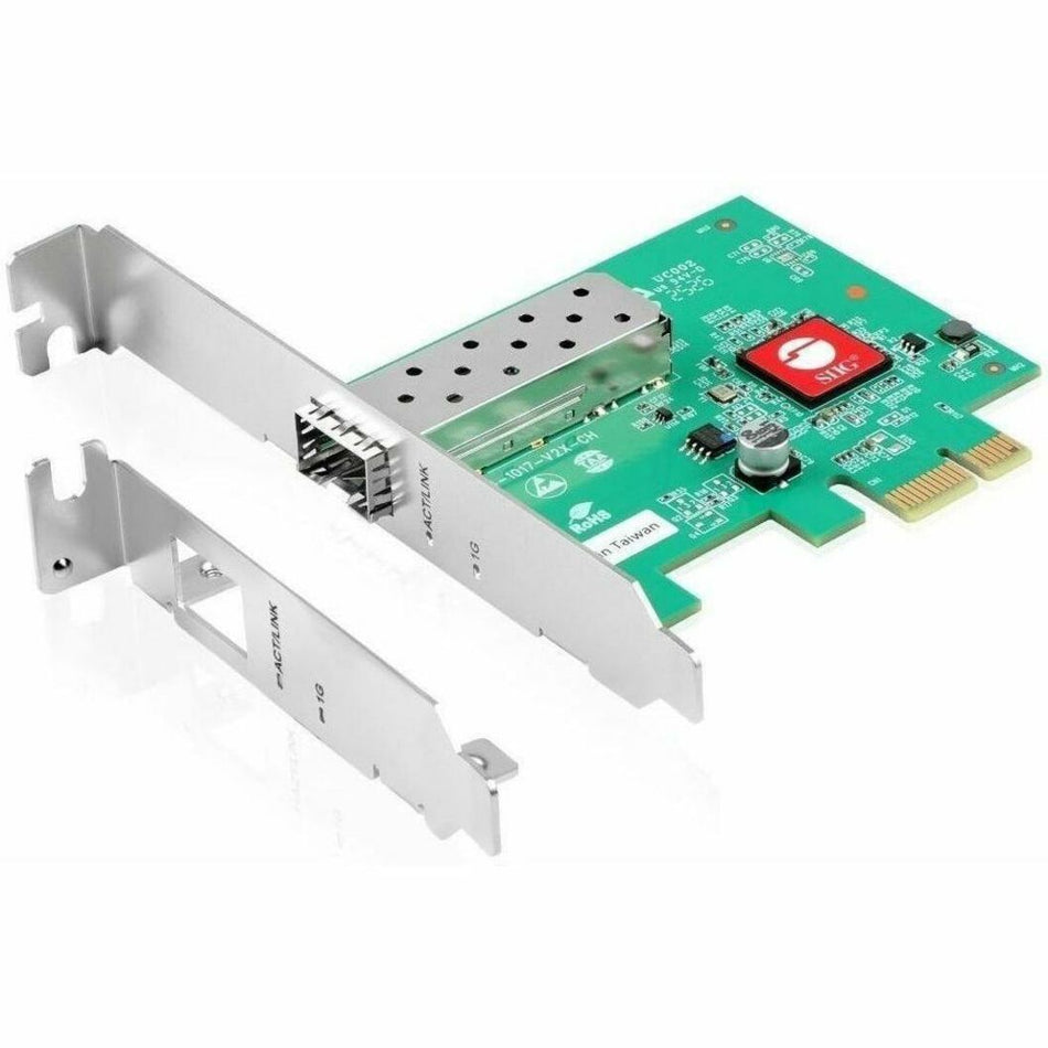SIIG Single Port 1G SFP Ethernet Network PCIe Card - 1Gbps - TAA Compliant - CN-GP1411-S1