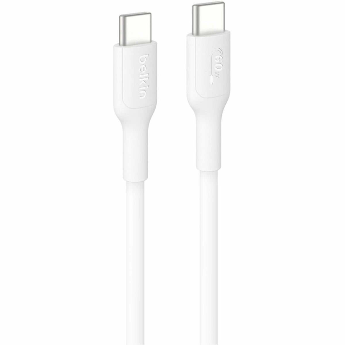 Belkin BoostCharge USB-C to USB-C Cable 60W, 3.3ft/1m, White - CAB023FQ1MWH