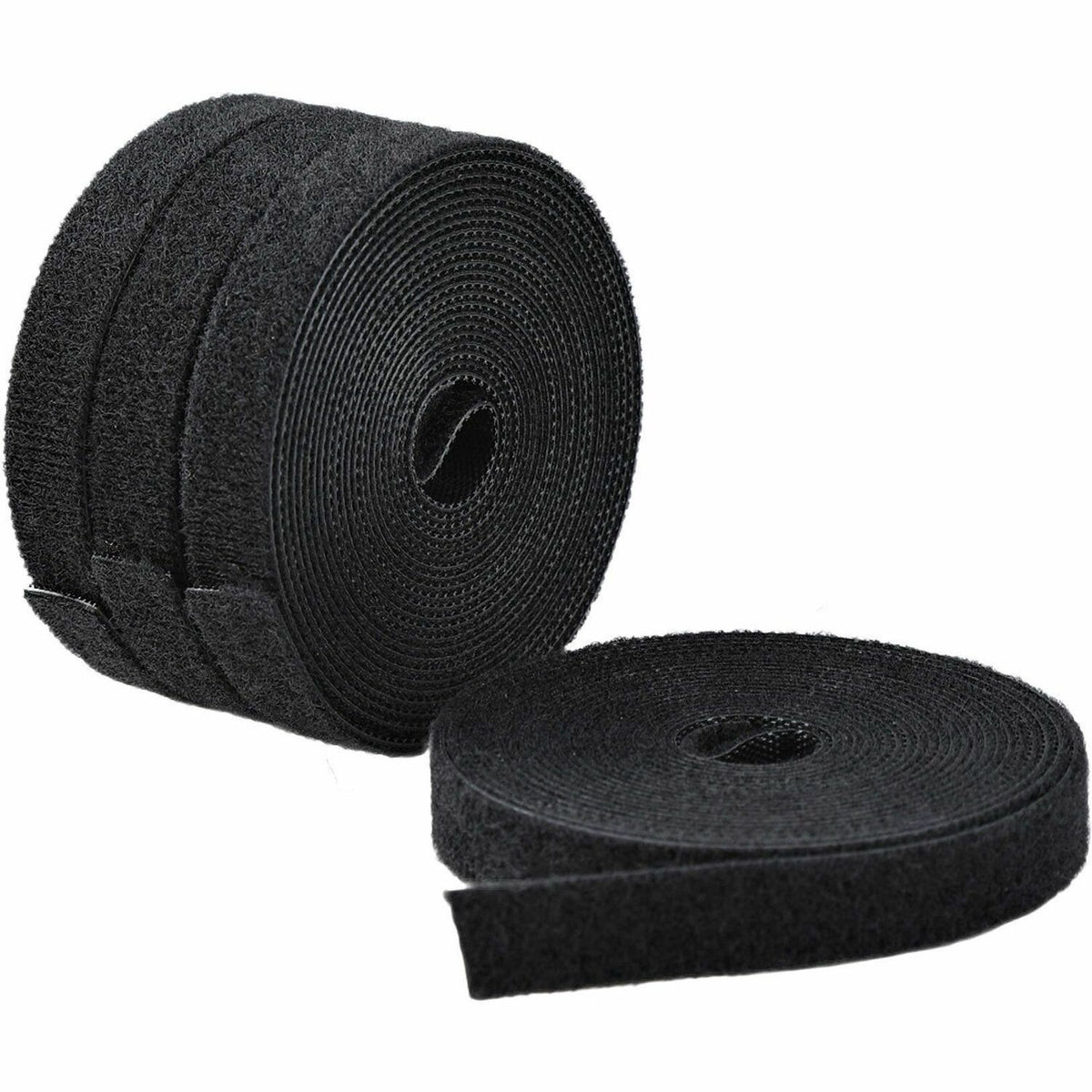 StarTech.com 4-pack 15ft (4.6m) Hook and Loop Roll, 0.5in Wide, Black, Cut-to-Size Reusable Cable Ties, Fastener Tape, Bulk Roll - HKLP15054PK