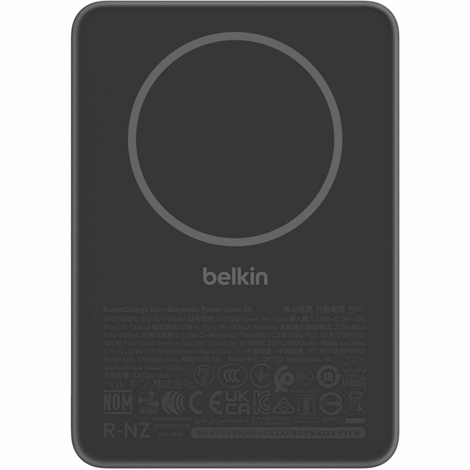 Belkin BoostCharge Slim Magnetic Power Bank 5K - BPD010FQBK