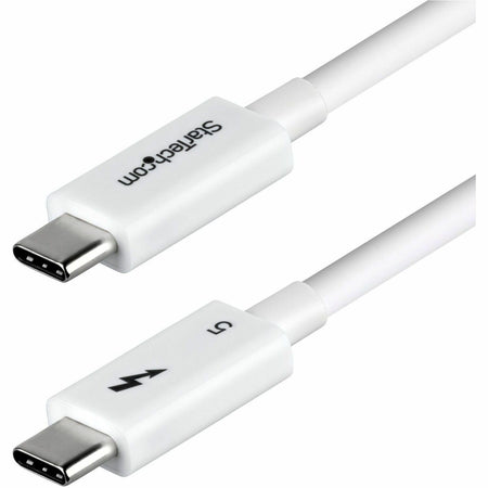 StarTech.com 1.5ft (50cm) Thunderbolt 5 Cable, 80Gbps/120Gbps, 240W PD, 8K 60Hz, Certified Thunderbolt Cable - White - TBLT5MM50CM240WWH