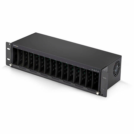 StarTech.com 15-Slot Unmanaged Media Converter Chassis, 19in Rackmount for MCM Media Converter Series, Active Cooling, TAA Compliant - MCM15-MEDIA-CHASSIS