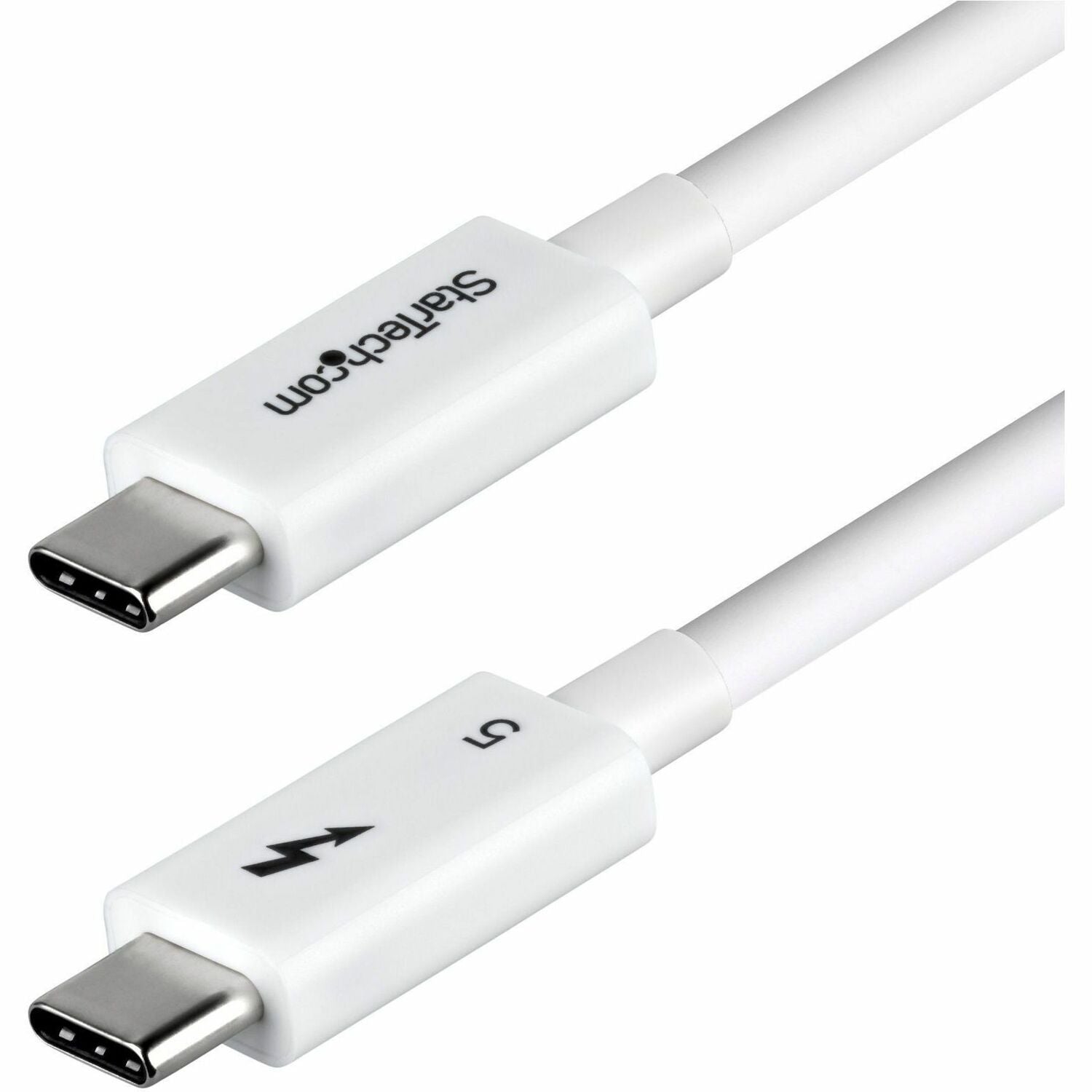 StarTech.com 2.6ft (80cm) Thunderbolt 5 Cable, 80Gbps/120Gbps, 240W PD, 8K 60Hz, Certified Thunderbolt Cable - White - TBLT5MM80CM240WWH