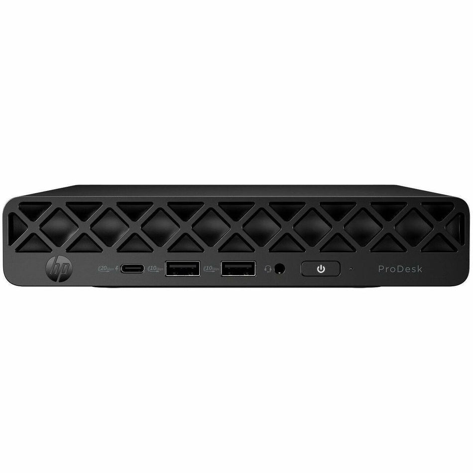 HP ProDesk 4 G1i Desktop Computer - Intel Core Ultra 7 265T - vPro Technology - 16 GB - 512 GB PCI Express NVMe SSD - Mini PC - Jack Black - D32LSUT#ABA