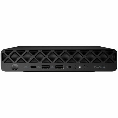 HP ProDesk 4 G1i Desktop Computer - Intel Core Ultra 7 265T - vPro Technology - 16 GB - 256 GB PCI Express NVMe SSD - Mini PC - Jack Black - D32LXUT#ABA