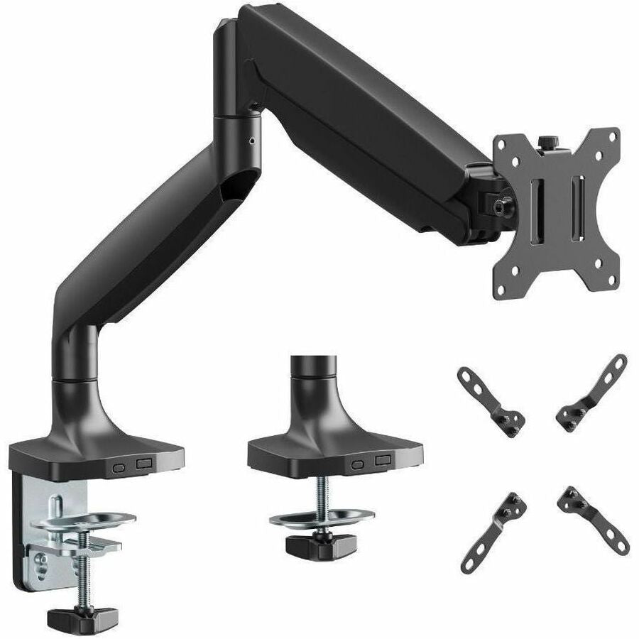 SIIG Single 45" Monitor Arm Mount 26.4 lbs-Black - Fits17"-45" Screens, up to 26.4 lbs, VESA 75/100/200 - CE-MT5911-S1
