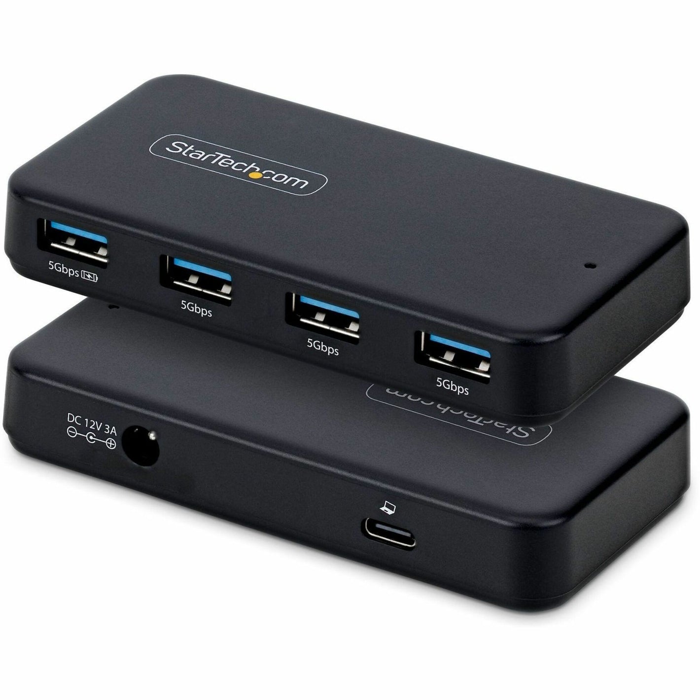 StarTech 4-Port USB-A Hub, 5Gbps, Self-Powered, 2-in-1 USB-C and USB-A Host Cable, 1x BC 1.2 Charging Port, 24W Power Adapter Included - ST4300USB3V2-NA
