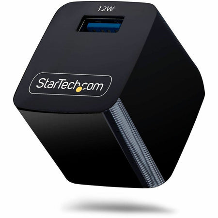 StarTech 12W One-Port USB-A Wall Charger, 1x USB-A, iPhone Pro/17/16, iPad, Samsung Galaxy, Portable USB Charger, Black - 011NB-WALL-CHARGER