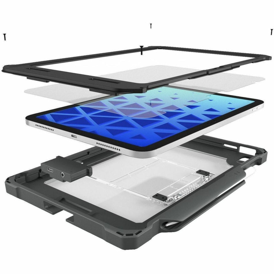 MAXCases Shield Extreme-X2 for iPad 10/11 10.9" w Updated /3.5 mm Adapter w/ Tamper-Resistant Option (2026) (Black) - APSXX2AI10U