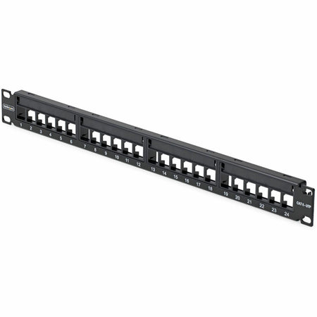StarTech 24 Port 1U Blank Keystone Patch Panel, Rackmount Cat6 Patch Panel for RJ45 UTP Ethernet Network Jacks - C6PANELUTP241U