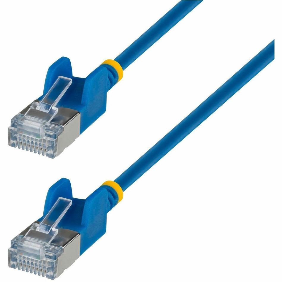 StarTech 10ft Blue Ultra Slim CAT6a Ethernet Cable, Snagless, FTP Bare Copper Wire, 34AWG Slim RJ45 Patch Cord - N6APATSTP34BLS-10FT