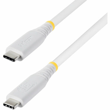 StarTech 1.5ft (45cm) USB4 Cable, 40Gbps, USB-IF Certified USB-C Cable, 240W, 8K 60Hz/4K 240Hz DP2.1, Thunderbolt 4 Compatible, White - CC18IN40GUSB4TPW