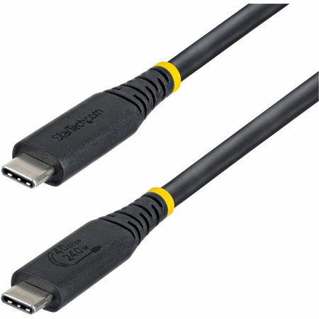 StarTech 1.5ft (45cm) USB4 Cable, 40Gbps, USB-IF Certified USB-C Cable, 240W, 8K 60Hz/4K 240Hz DP2.1, Thunderbolt 4 Compatible, Black - CC18IN40GUSB4TP