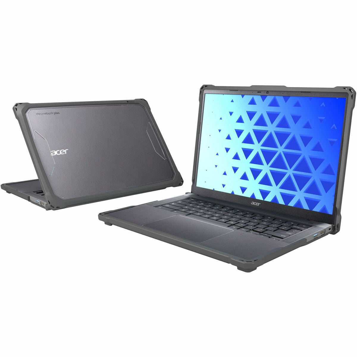 MAXCases Extreme Shell-F3 Chromebook Case for Acer Chromebook Plus 514 14" (Gray) (CB514-3HT-R8C2 | NX.KP9AA.002) - ACESF3CP514