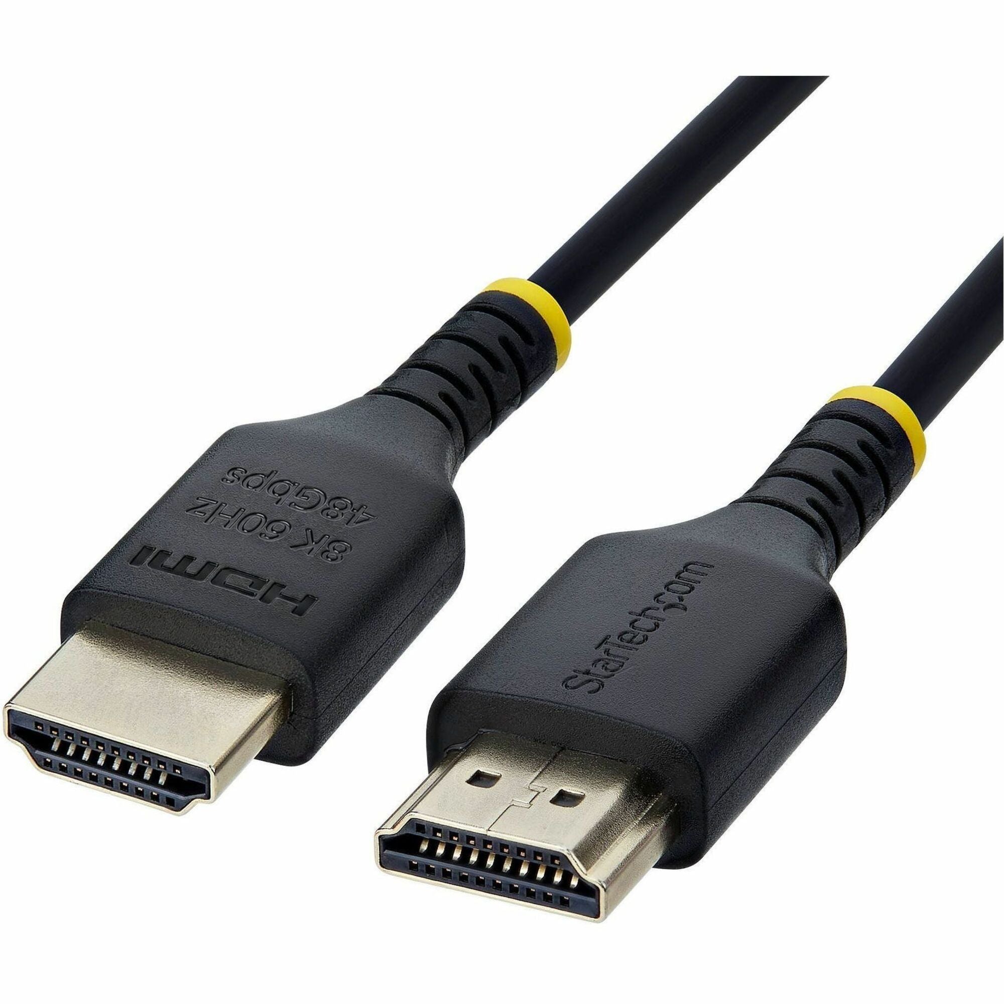 StarTech 6ft (1.8m) Slim Certified Ultra High Speed HDMI Cable, 8K 60Hz/4K 120Hz, Ultra Slim and Flexible HDMI 2.1 Cable, 8K HDMI Cord - HDMI21-CBL-SLIM-6F